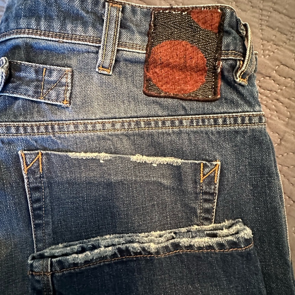 November Jeans Made in Italy Size 32 100% Cotton Distressed Fade